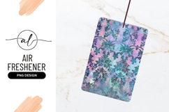 Abstract Damask Pattern in Teal Purple and Pink with Grunge Product Image 1