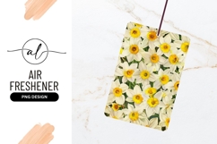 White Daffodils with Yellow Centers Floral Pattern Product Image 1