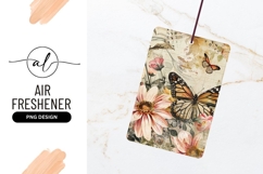 Vintage floral illustration with Monarch butterflies Product Image 1