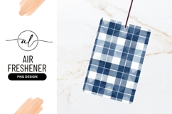 Blue and White Gingham Pattern Texture Background Product Image 1