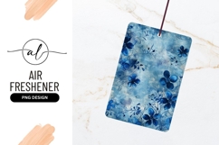 Watercolor Blue Floral Pattern with Delicate Vines Product Image 1