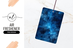 Abstract Blue Nebula with White Stars and Swirling Clouds Product Image 1
