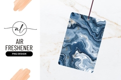 Blue Marble Texture With Gold Veins Air Freshener Png Product Image 1