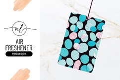 Pastel Circles Pattern Black Background Air Freshener Png Product Image 1