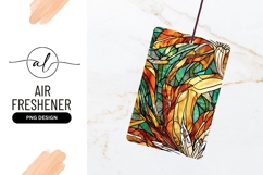 Abstract Floral Stained Glass Air Freshener Png Product Image 1