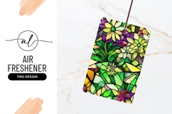 Stained Glass Floral Design Air Freshener Png Product Image 1