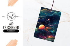 Colorful Cartoon Space Planets And Stars Air Freshener Product Image 1