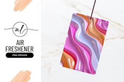 Glossy Candy Waves Abstract Background Air Freshener Png Product Image 1