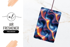 Abstract Blue Orange Wavy Surface Texture Air Freshener Png Product Image 1