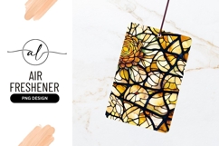 Decorative Stained Glass Yellow Rose Floral Pattern Product Image 1