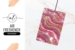 Pink And Gold Waves Air Freshener Png Product Image 1
