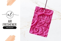 Pink Floral Ornamental Design Air Freshener Png Product Image 1