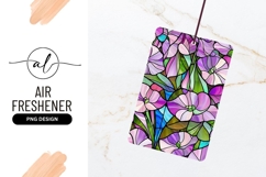 Lilac Flowers Stained Glass Style Pattern Seamless Product Image 1