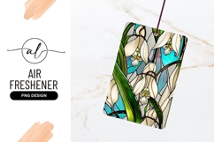 Snowdrop Flower Stained Glass Air Freshener Png Product Image 1