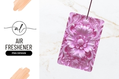 Pink Floral Ornament Background Air Freshener Png Product Image 1