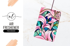 Pink Lily Stained Glass Air Freshener Png Product Image 1