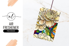 Floral Stained Glass Illustration Air Freshener Png Product Image 1