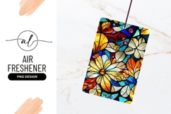 Colorful Stained Glass Floral Art Illustration Product Image 1