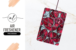 Red Rose Stained Glass Window Effect Design Product Image 1
