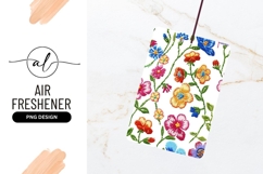 Vibrant Embroidered Floral Pattern Air Freshener Png Product Image 1