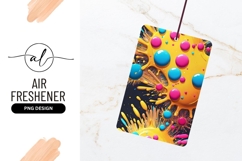 Abstract Illustration of Yellow Splatter with Blue and Pink Product Image 1