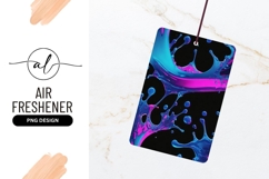 Abstract Liquid Splashes in Blue and Pink on Black Product Image 1