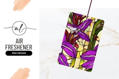 Purple Floral Stained Glass Illustration Pattern Design Product Image 1