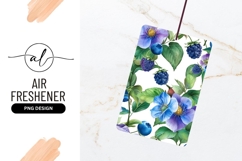 Watercolor floral pattern with blueberries blackberries Product Image 1