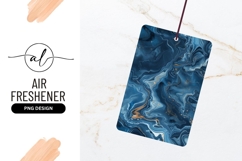 Abstract Fluid Art in Navy Blue and Gold with Swirling Product Image 1