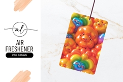 Colorful Smiling Blob Creatures in Orange Yellow Blue Product Image 1