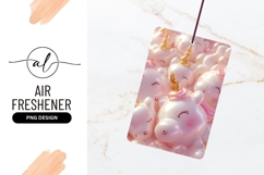 Pink and White Unicorns with Golden Horns and Pink Manes Product Image 1