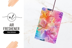 Colorful Floral Pattern with Lilies and Gradient Background Product Image 1