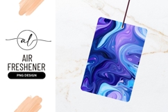 Swirling Abstract Fluid Art in Shades of Blue Purple Product Image 1