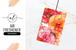 Watercolor Floral Arrangement of Pink Orange and Yellow Product Image 1