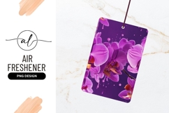 Purple Orchid Flowers with Paint Splashes and Dripping Product Image 1