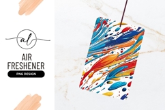 Colorful Paint Splatters and Drips on White Background Product Image 1