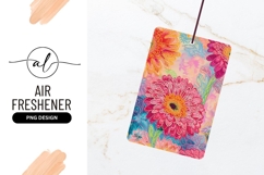 Vibrant Floral Illustration with Pink and Orange Gerbera Product Image 1