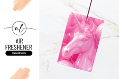 Pink Unicorn Sculpture Surrounded by Spheres Glossy Surface Product Image 1