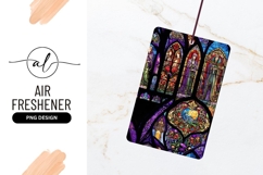 Stained Glass Window Gothic Figures And Bird Air Freshener Product Image 1