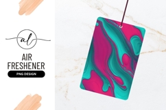 Turquoise And Pink Abstract Air Freshener Design Product Image 1