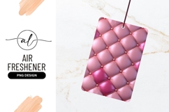 Pink Quilted Leather Upholstery With Button Detail Product Image 1