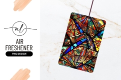 Colorful Stained Glass Depicting Battle Scene Artwork Product Image 1