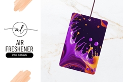 Abstract Purple And Orange Paint Splashes Design Product Image 1