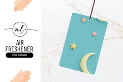 Pastel Moon And Stars Sky Background Air Freshener Png Product Image 1