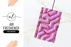 Pink And Gold Seamless Pattern Air Freshener Png Product Image 1