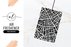 Black And White City Map Texture Air Freshener Png Design Product Image 1