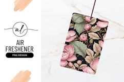 Pink Peony Flowers and Leaves on Dark Background Floral Product Image 1