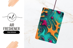 Abstract Fluid Art Teal Orange and Magenta Swirls Splashes Product Image 1