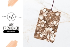 Sepia Tone Floral Pattern with Magnolia Flowers and Leaves Product Image 1
