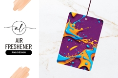 Abstract Paint Splashes in Orange Blue and Purple Product Image 1